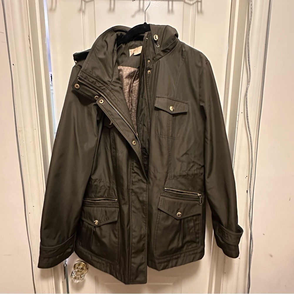 Michael Kors Green Rain Jacket
